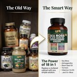 MPRAYAN Sea Moss Capsules lifestyle scene on kitchen counter
