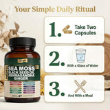 MPRAYAN Sea Moss Capsules with measuring spoon for dosage