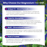MQKQ VDD Magnesium L-Threonate 3200mg capsules on a wooden table
