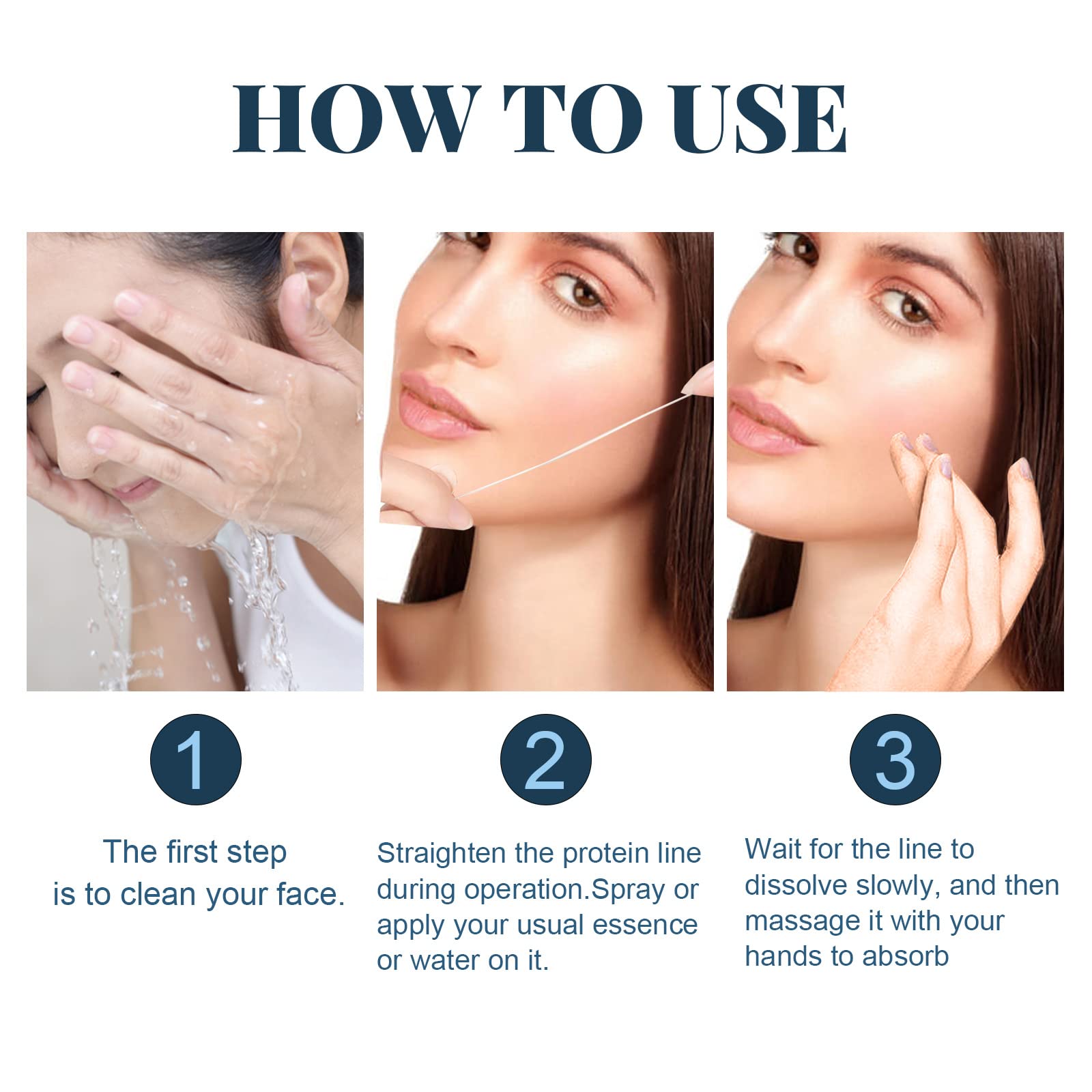 MQSHUHENMY Korean Soluble Protein Threads in use with essence