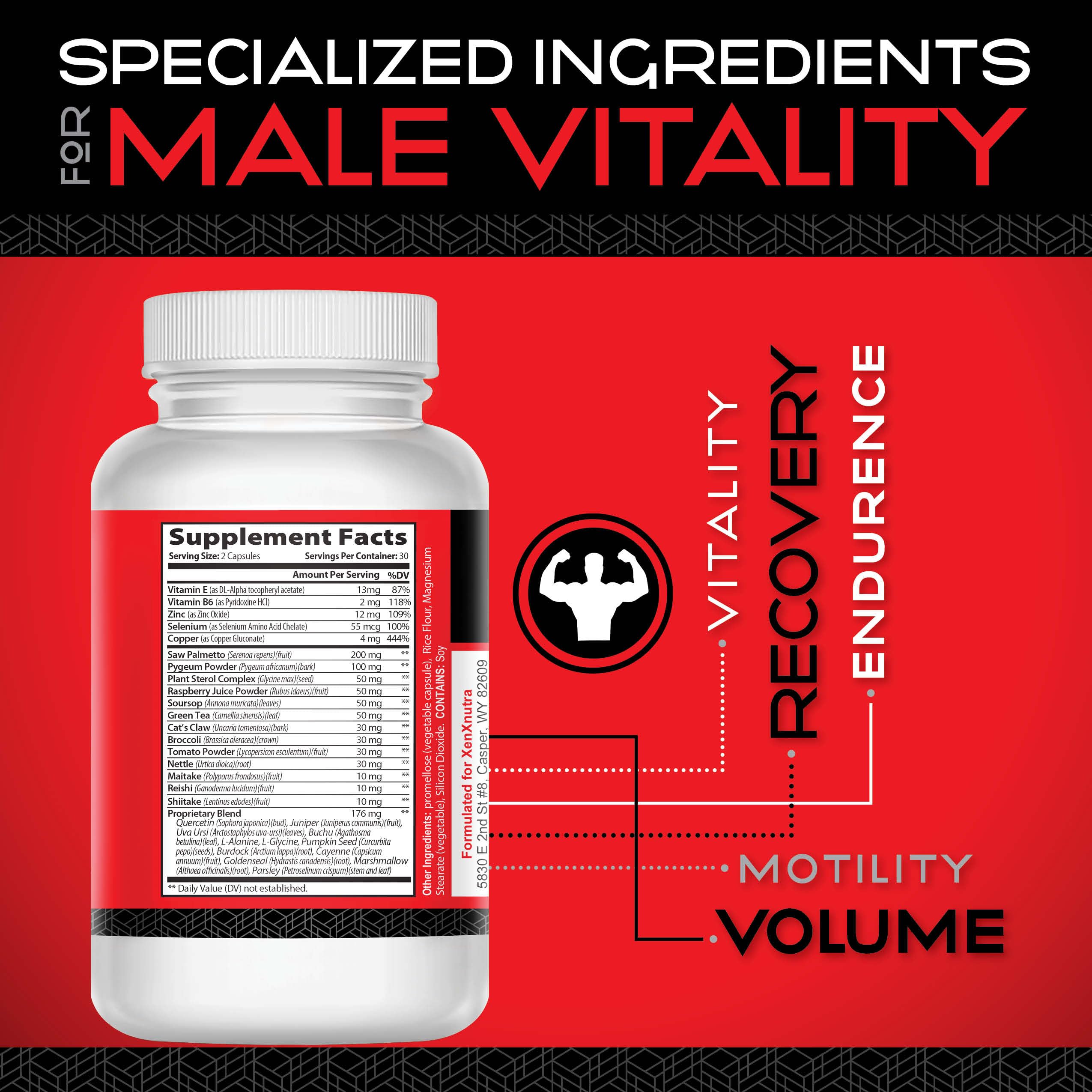 Mr. Man Support Male Fertility Supplement back view