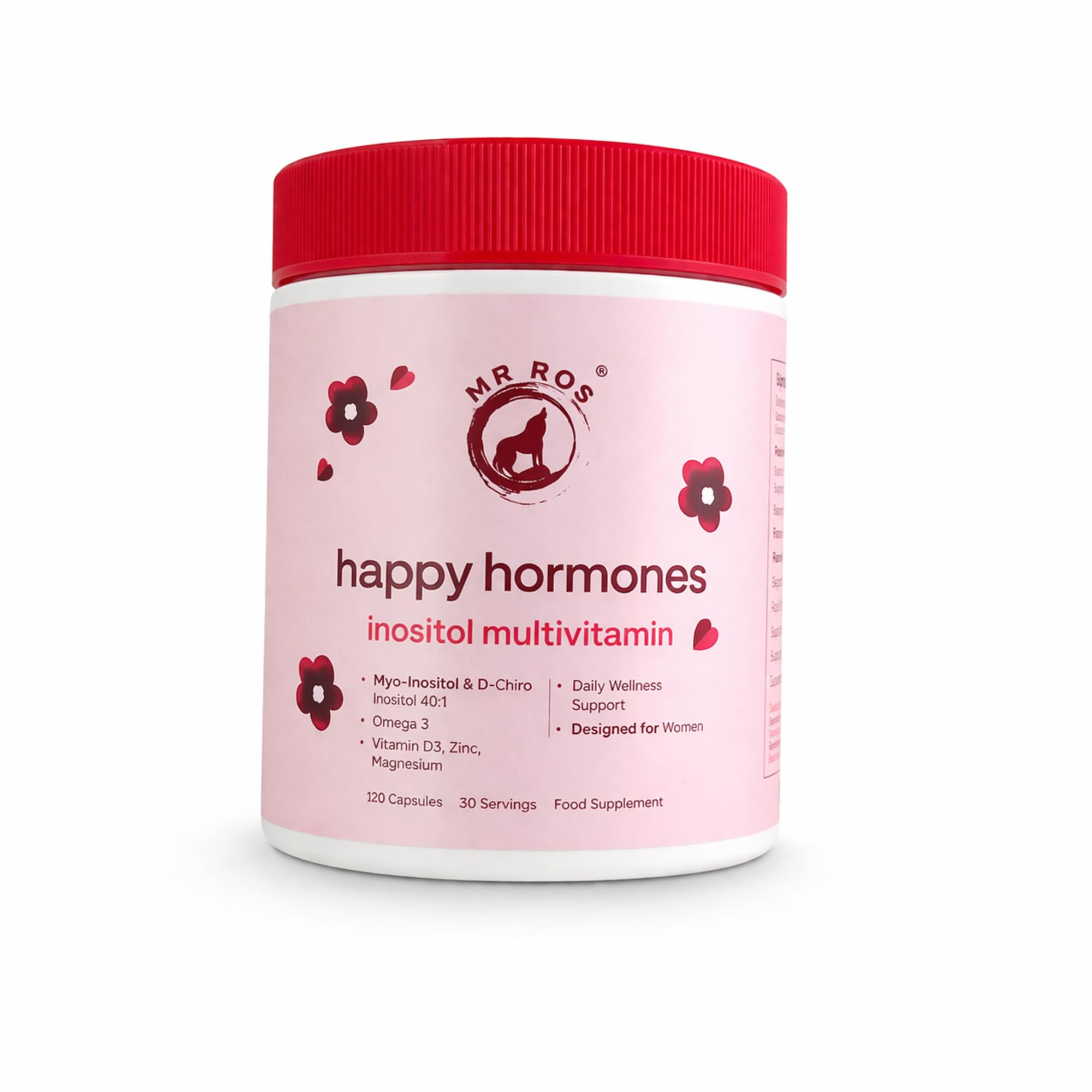 Mr Ros Happy Myo & D-Chiro Inositol 120 capsules front view