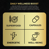 Mr Ros Marine Phytoplankton Supplement lifestyle shot with healthy foods