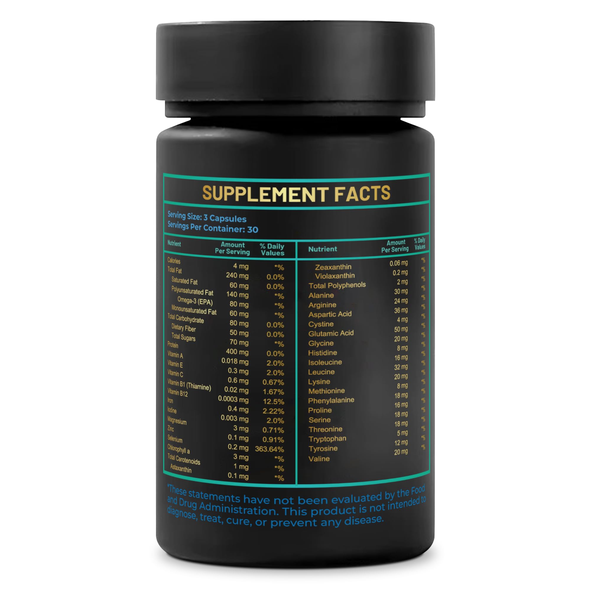 Mr Ros Marine Phytoplankton Supplement side view with label