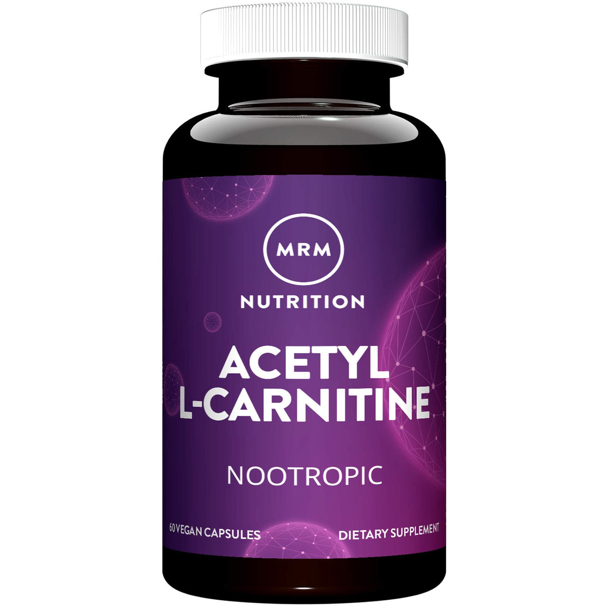 MRM Acetyl L-Carnitine 500mg vegan capsules front view