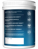 MRM BCAA+G RELOAD 860g back view with nutritional information
