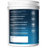MRM BCAA+G RELOAD powder scoops and water mixing