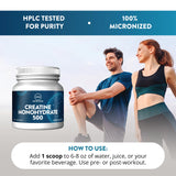 MRM Creatine Monohydrate Powder 150g mixed in a glass of water