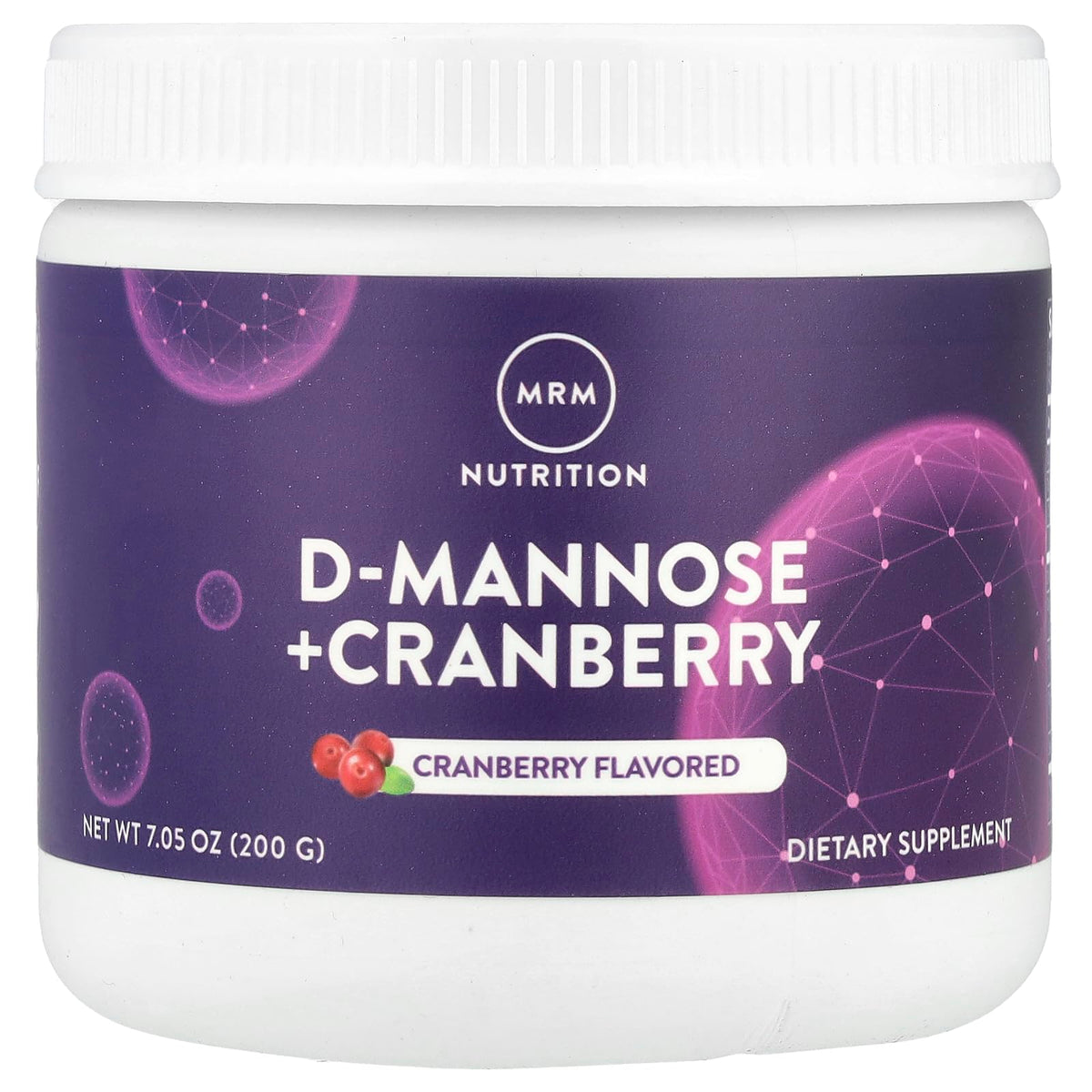 MRM D-Mannose with Cranberry Extract 200g powder front view