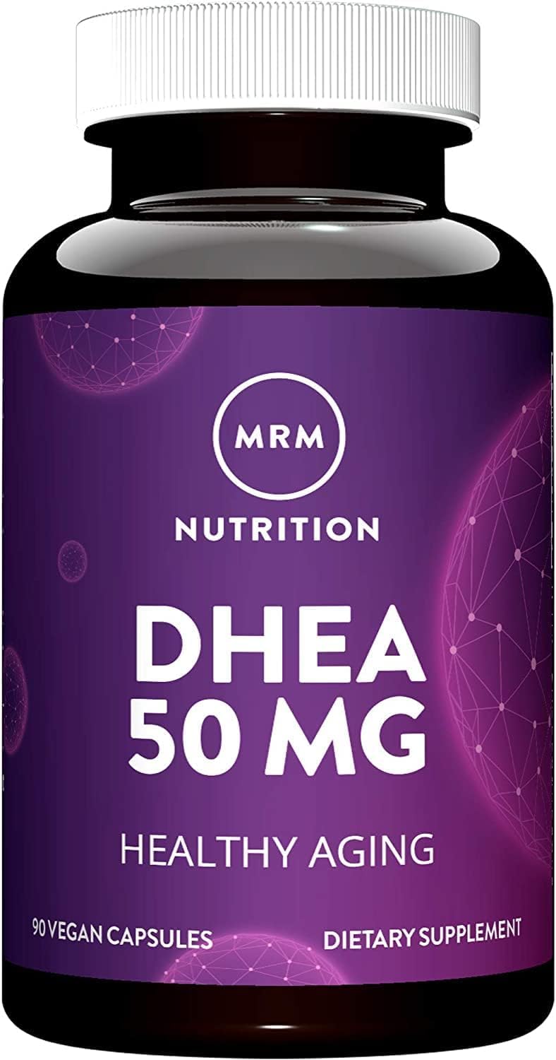 MRM DHEA 50mg Capsules front view with packaging
