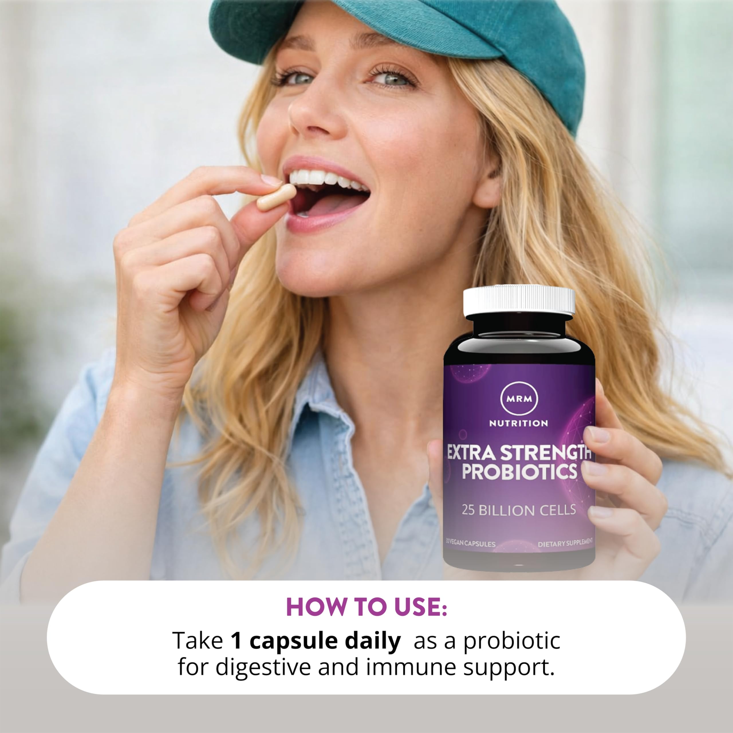 MRM Extra Strength Probiotics packaging details