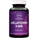 MRM Melatonin 3 mg capsules bottle front view