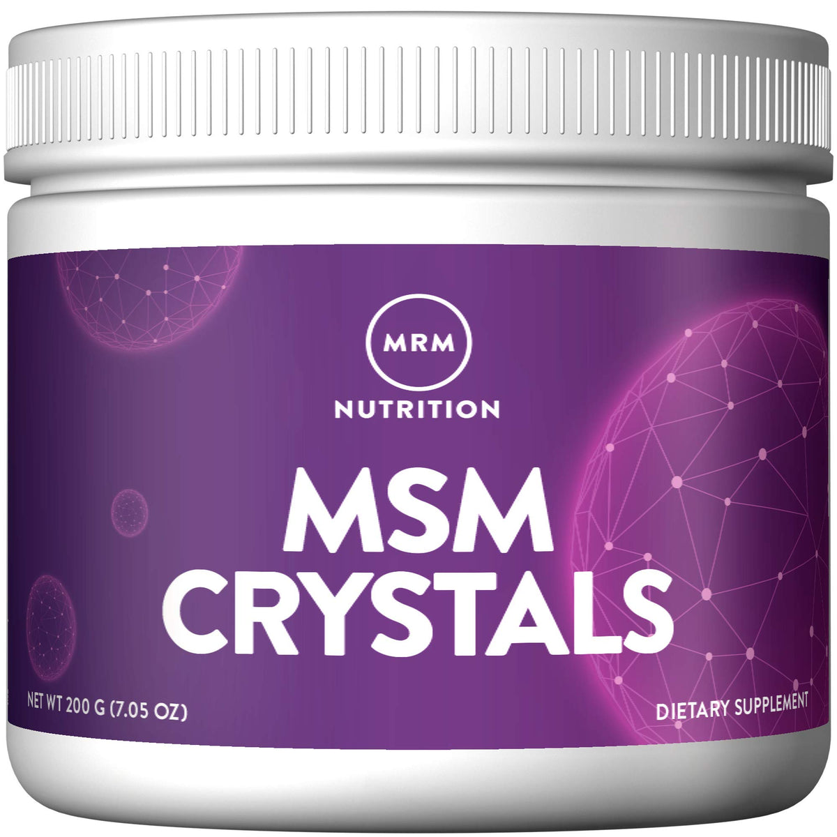 MRM MSM Powder 1000mg 200g front view with packaging