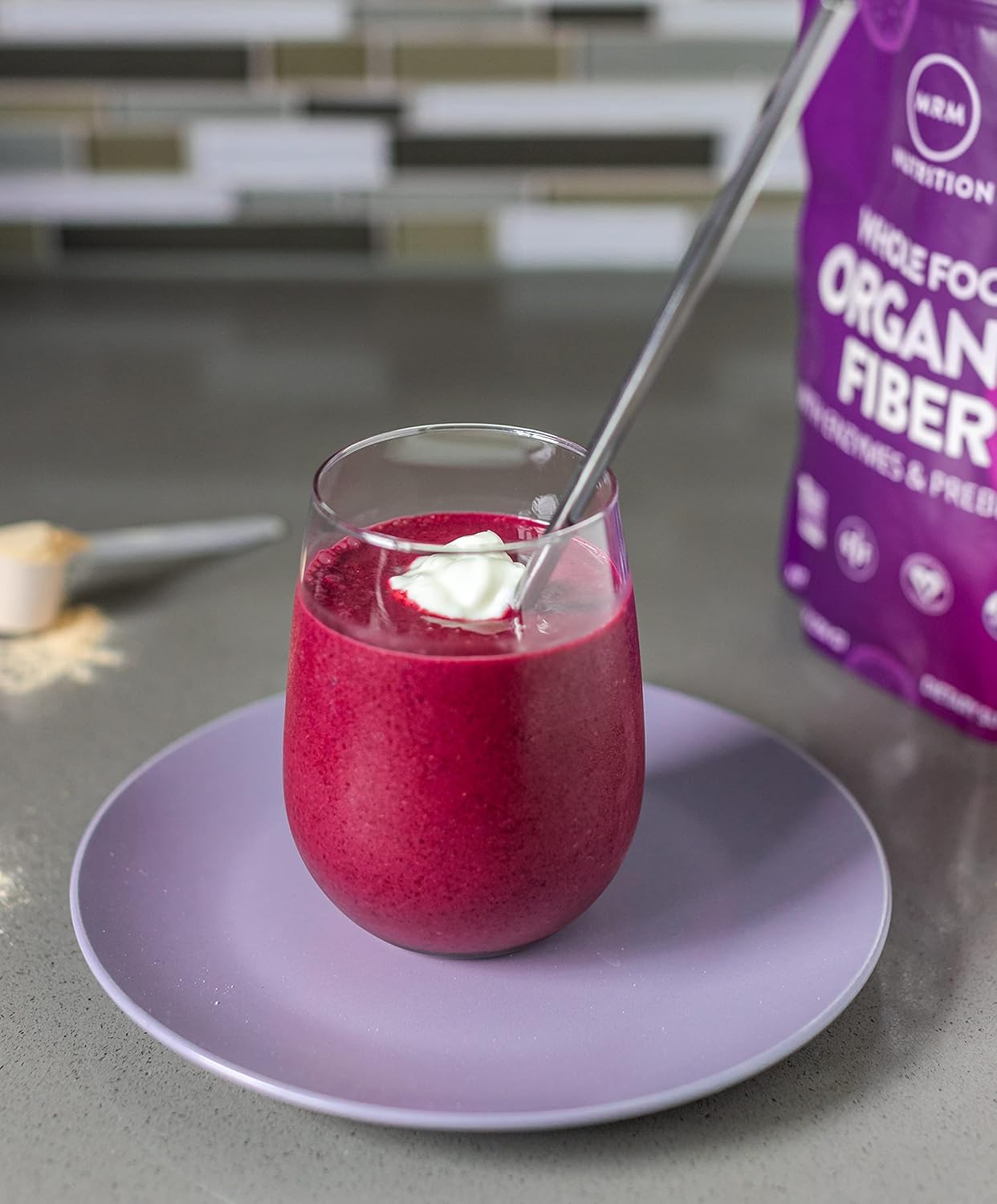 MRM Organic Fiber Powder ingredients list on packaging