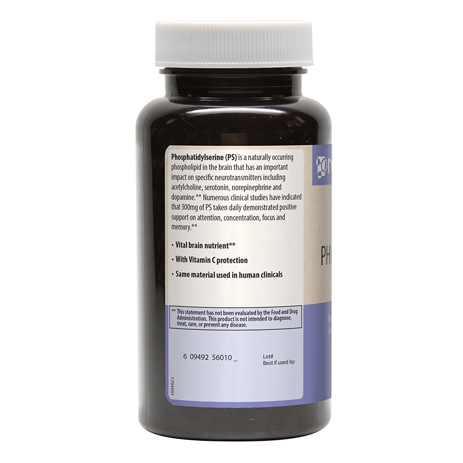 MRM Phosphatidylserine Softgels side view showing softgels