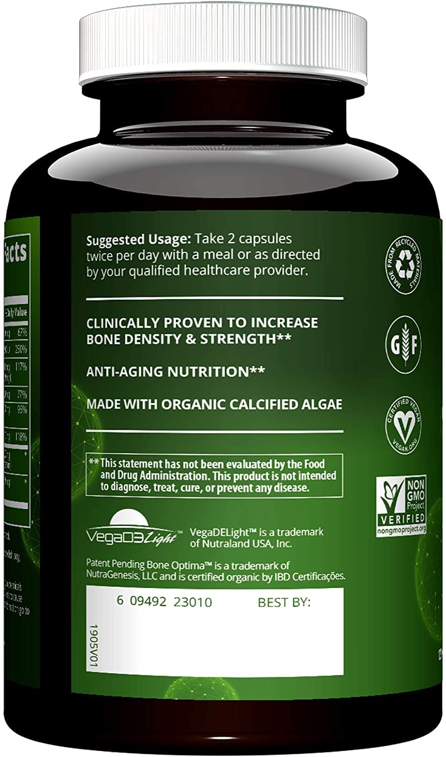 MRM Vegan Bone Maximizer 120 Capsules back view