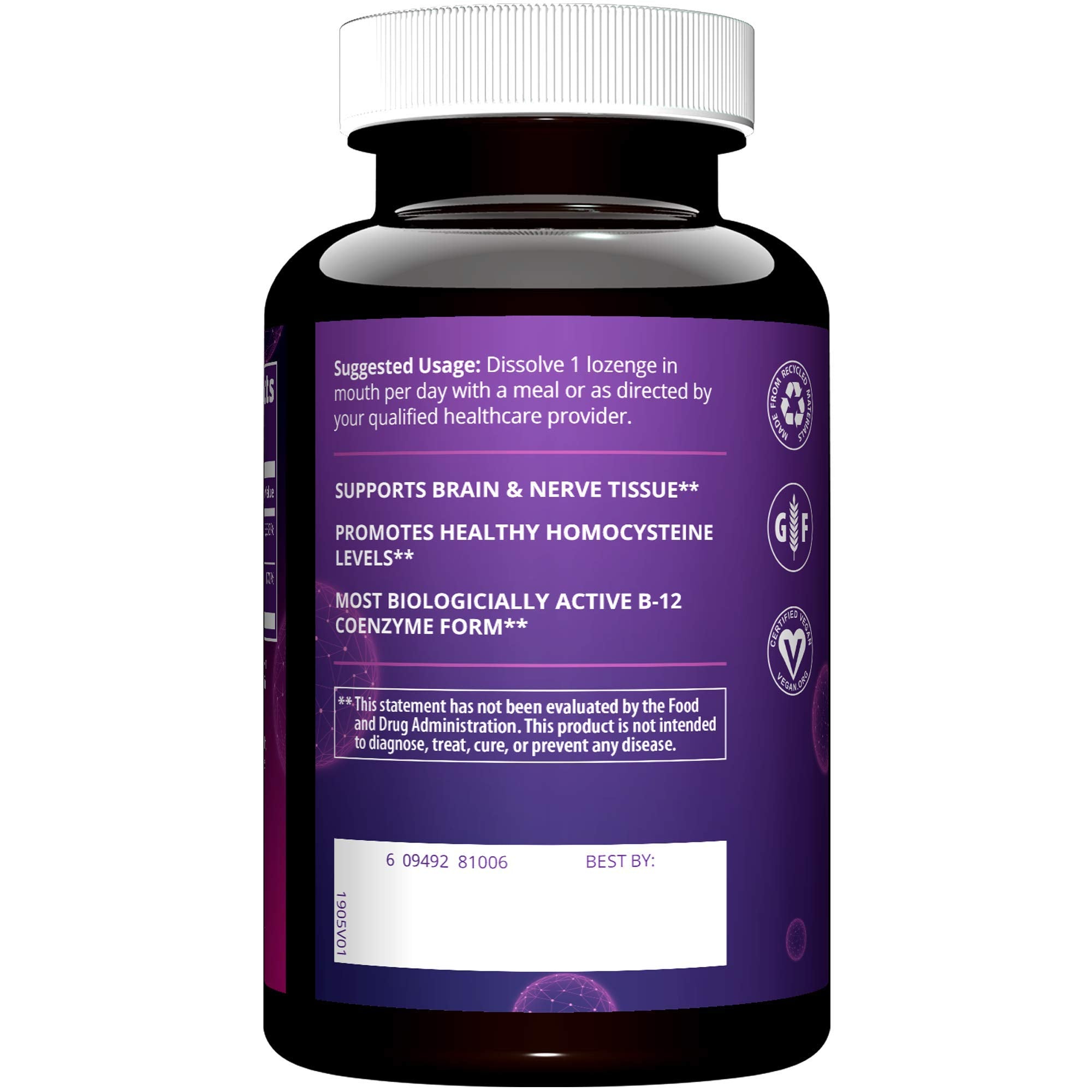 MRM Vitamin B12 Methylcobalamin lozenge packaging