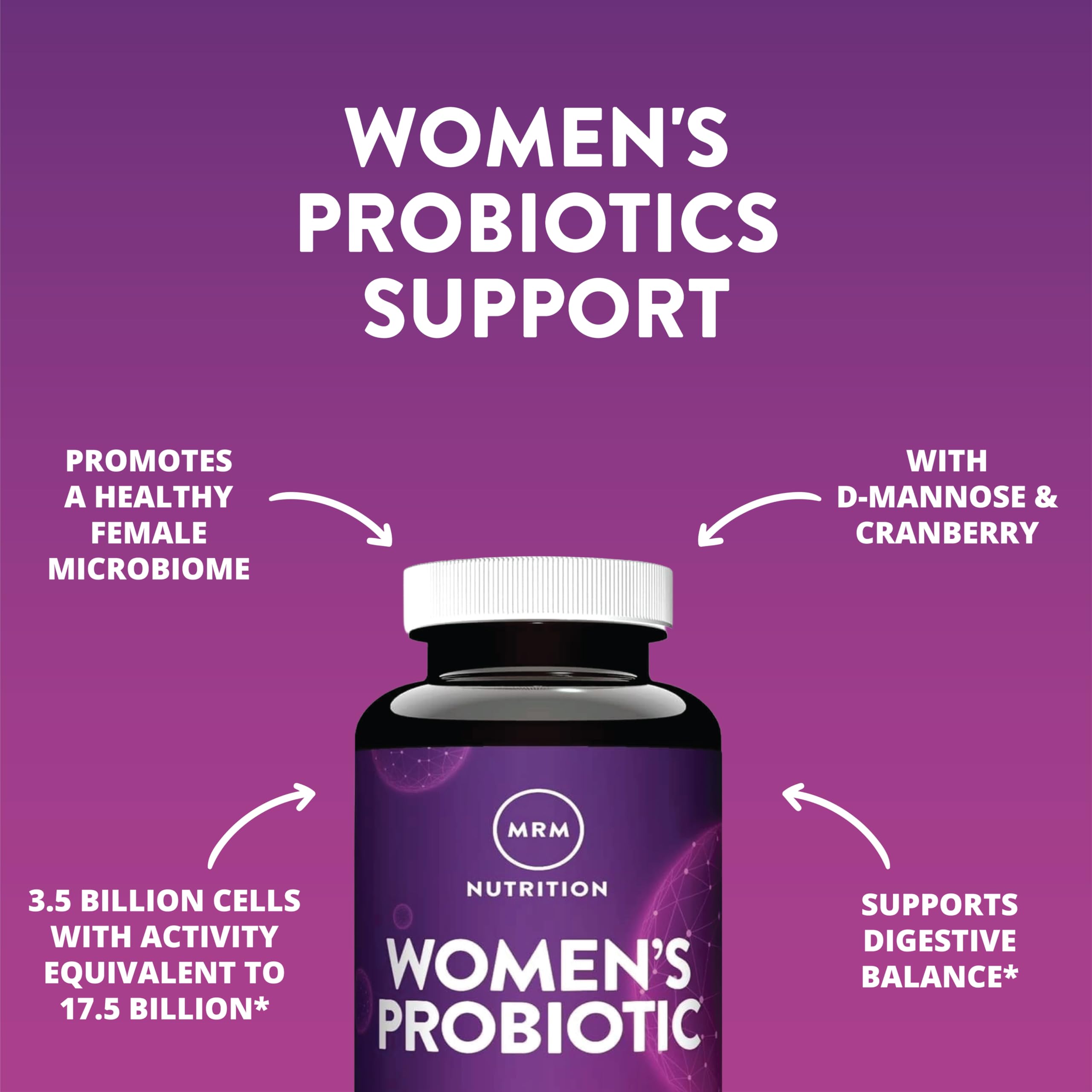 MRM Women's Probiotics showing ingredients list