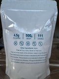 MS Finechem Calcium Citrate Powder 1000mg back view with nutritional information