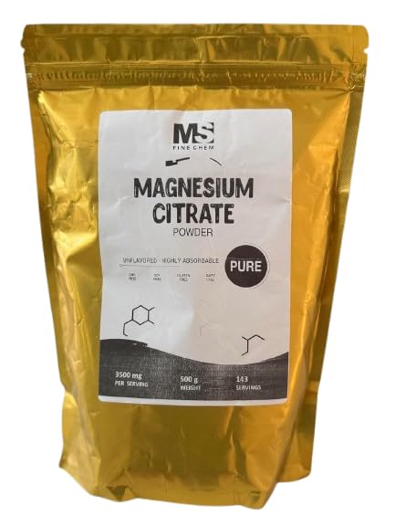 MS Finechem Magnesium Citrate Powder 500g front view