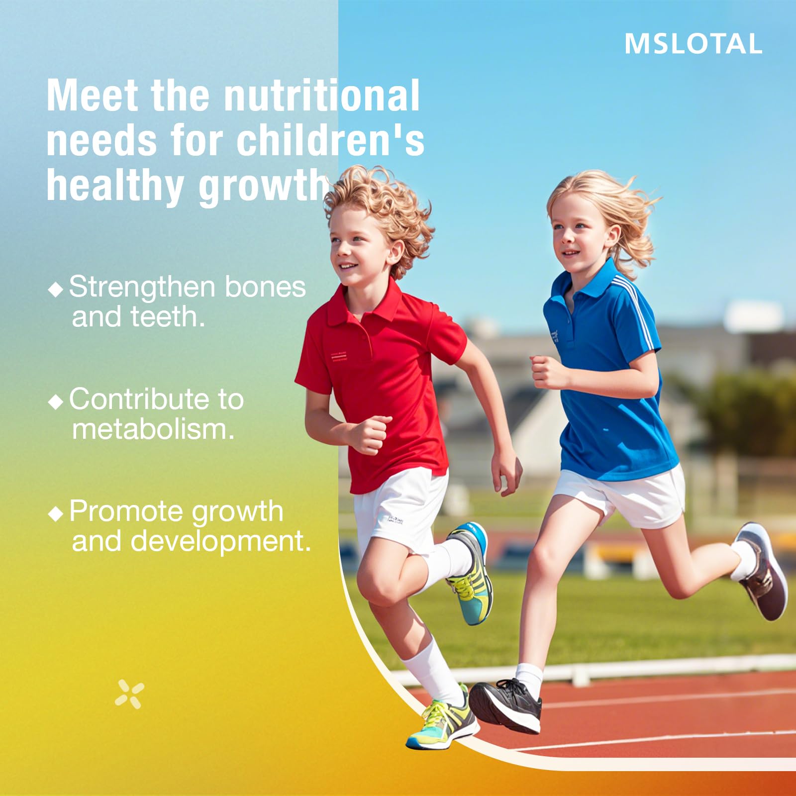 MSLOTAL Calcium Citrate Gummies with vitamin D3 ingredients