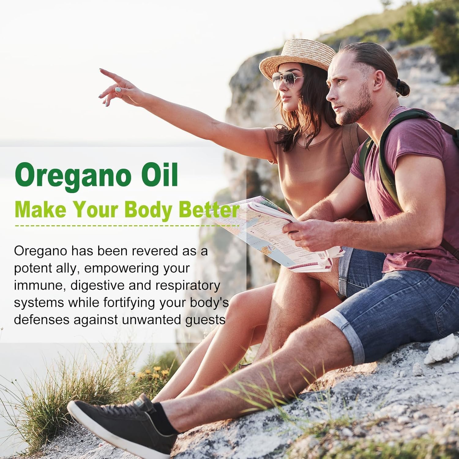 MSLOTAL Oregano Oil Softgels in a lifestyle setting