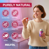 MSLOTAL Sea Moss Gummies with a glass of water