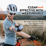 Mt. Angel Vitamins Blood Sugar Support Capsules on a wooden table