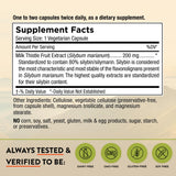 Mt. Angel Vitamins Milk Thistle 200mg capsules side view