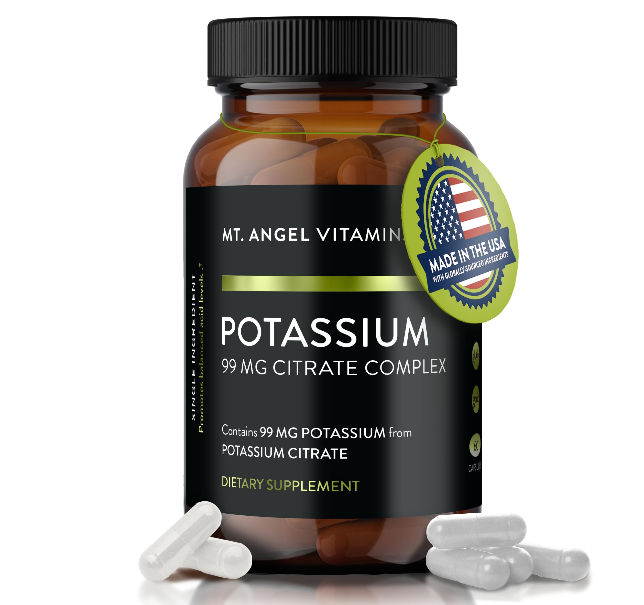 Mt. Angel Vitamins Potassium Citrate Supplement front view