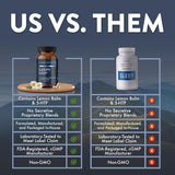 Mt. Angel Vitamins Sleepy Sleep capsules on a wooden table