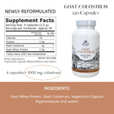 Mt Capra Goat Colostrum 120 veggie capsules side view