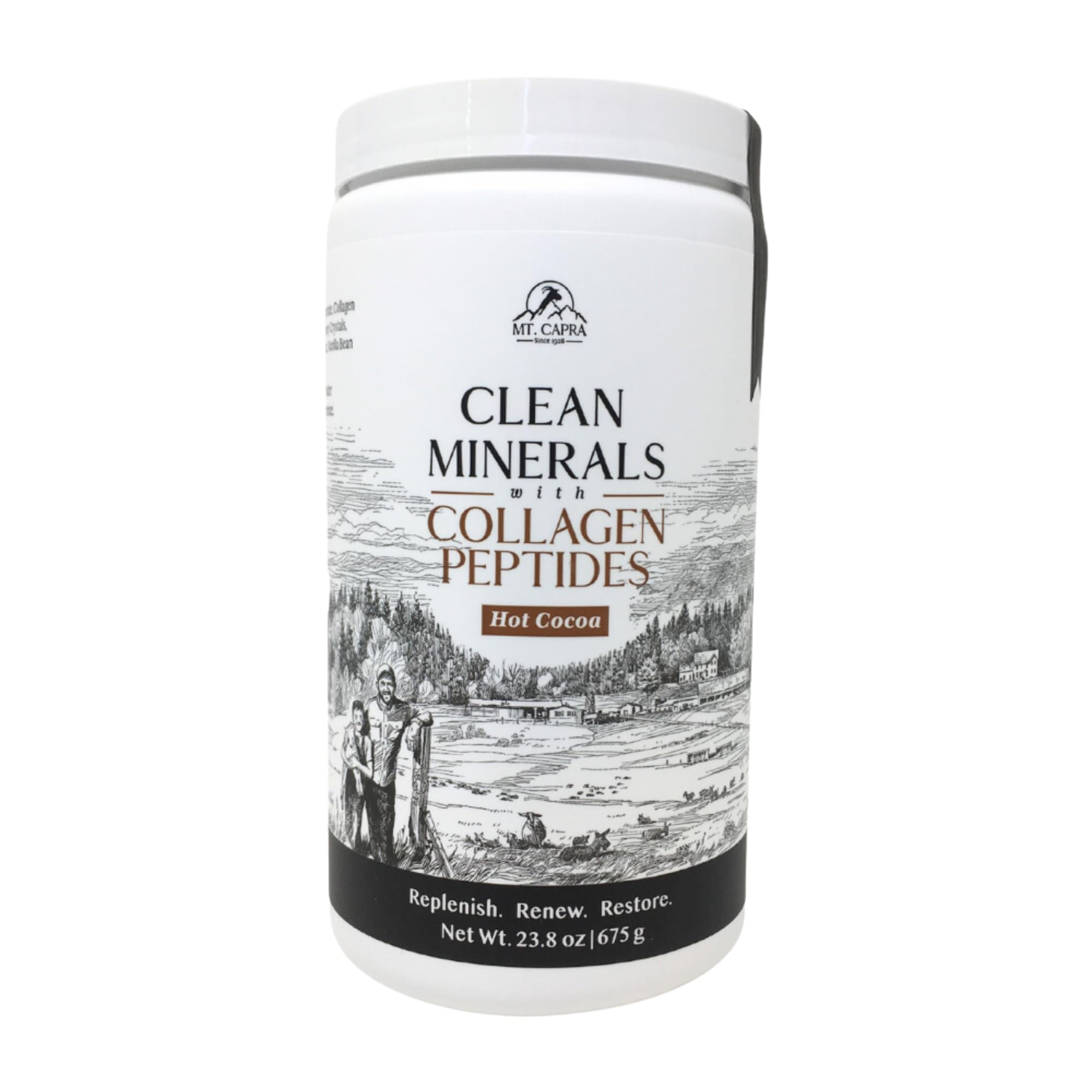 Mt Capra Healthy Hot Cocoa Collagen Supplement front view