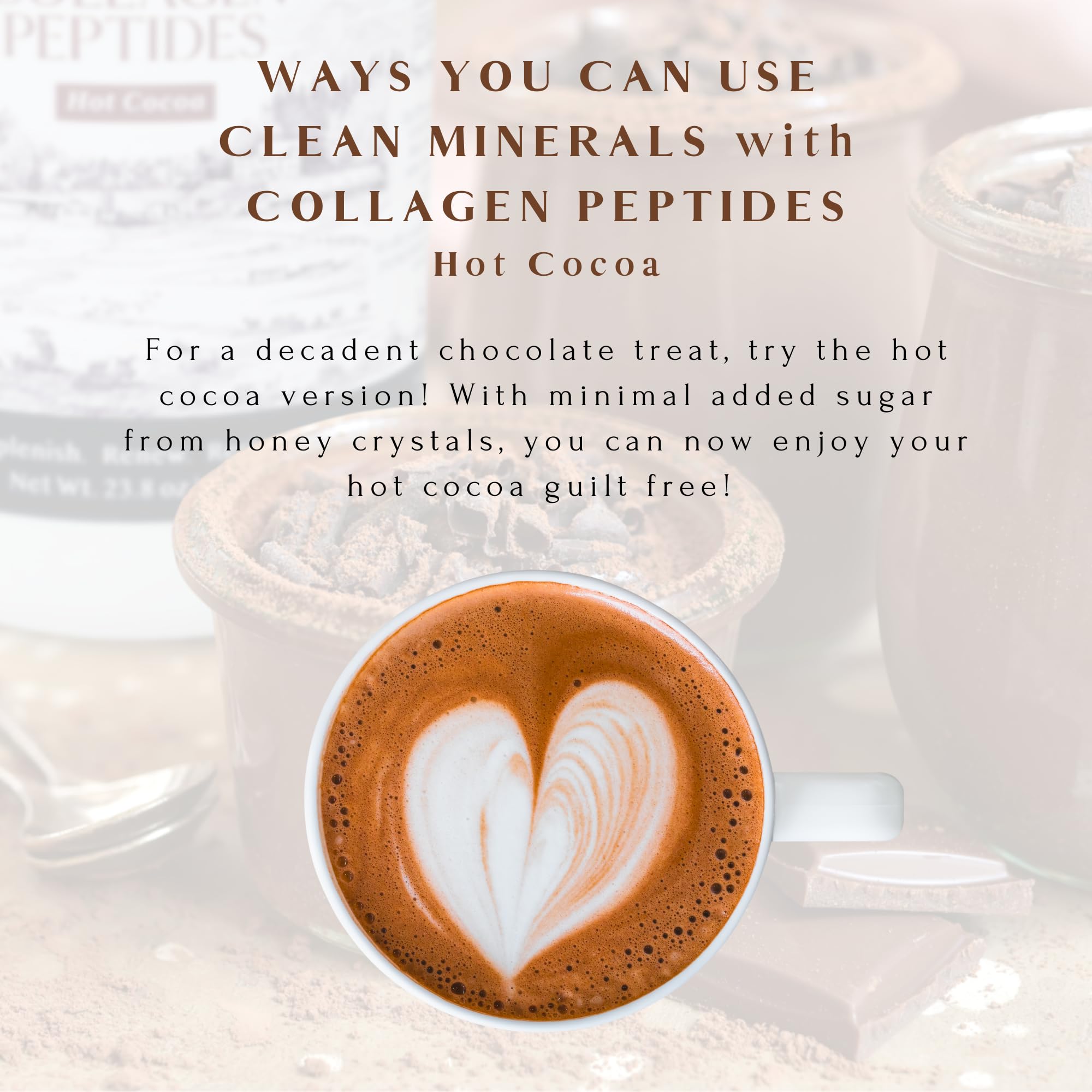 Mt Capra Healthy Hot Cocoa Collagen Supplement mixed in coffee
