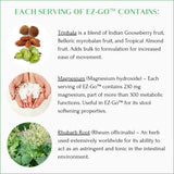 MT. CAPRA SINCE 1928 Herbal Stool Softener capsules in a hand