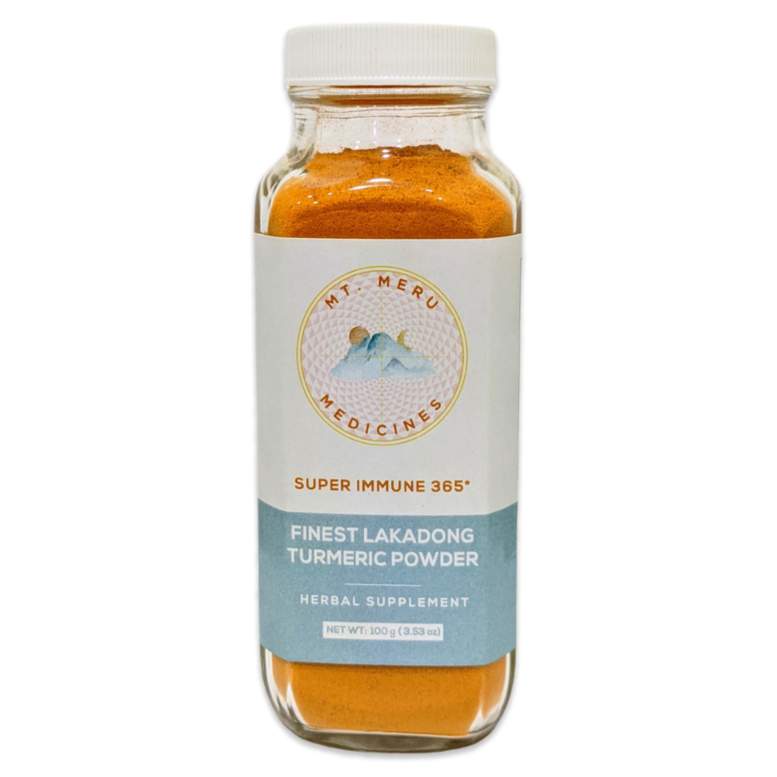 Mt. Meru Lakadong Turmeric Powder in a bowl with spices