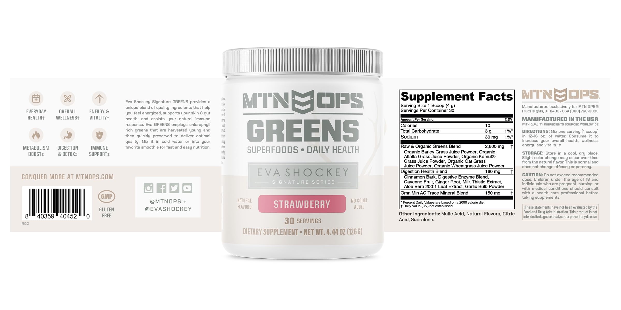 MTN OPS Collagen Supplement nutritional information