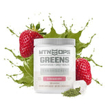 MTN OPS Collagen Supplement strawberry flavour powder in a glass