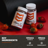 MTN OPS D3 + K2 Gummies 240g side view of packaging