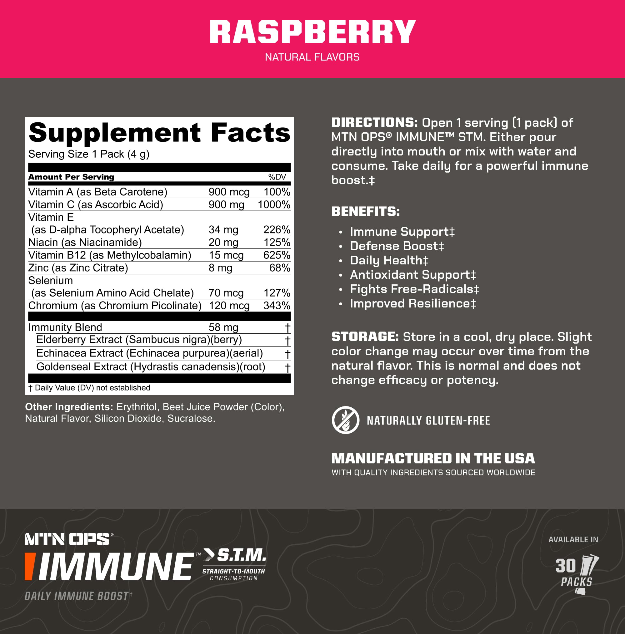 MTN OPS Daily daily wellness Support Sachets sachet close-up