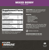 MTN OPS Elderberry Gummies side view showing nutritional information