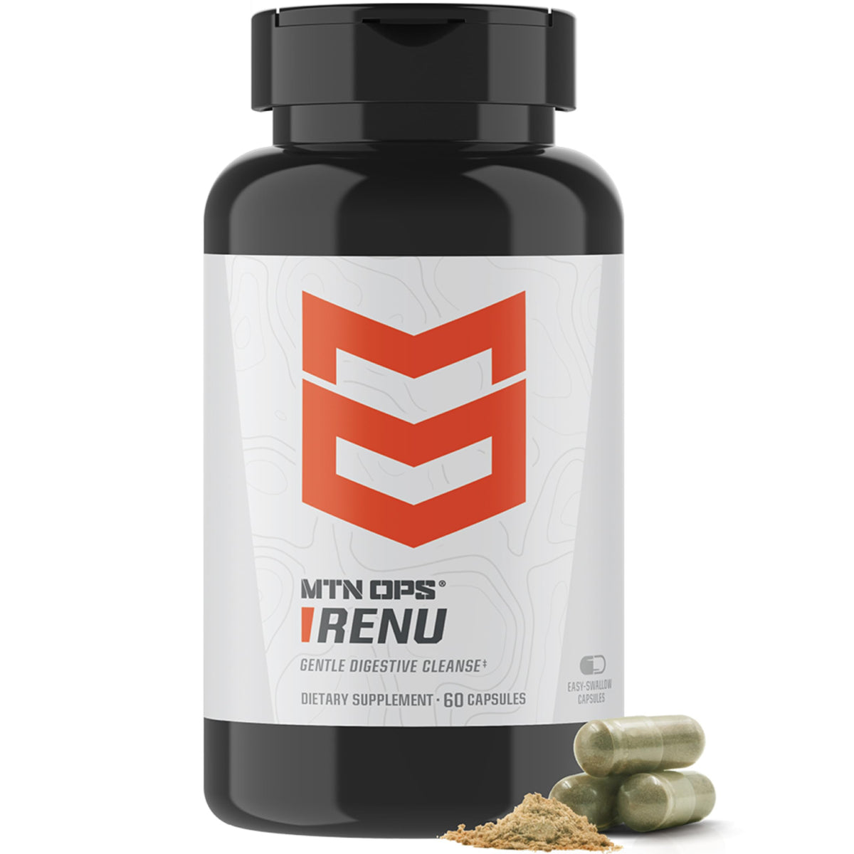 MTN OPS Psyllium Capsules 60 Count front view