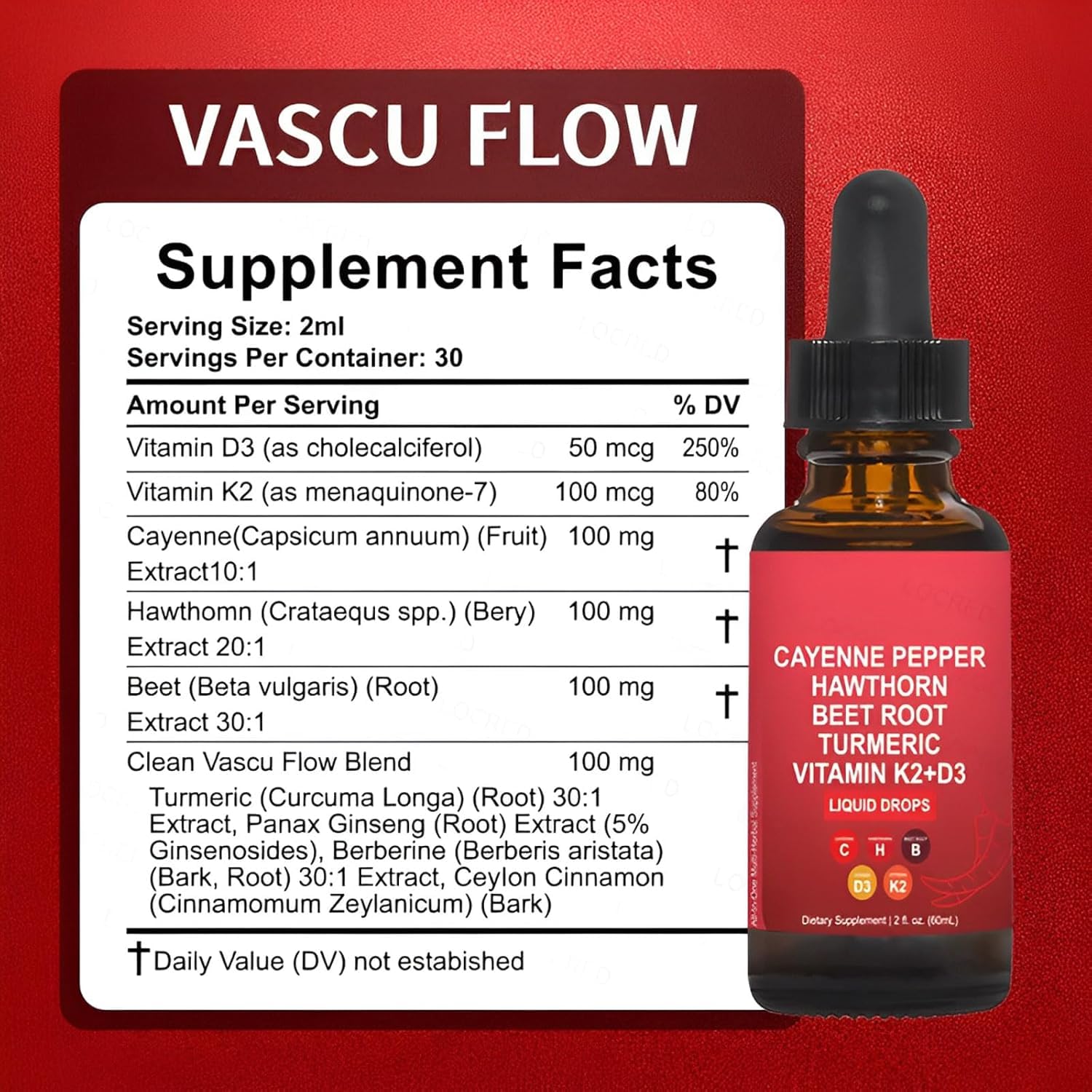 MudetHom Cayenne Pepper Liquid Drops 60ml bottle with cap