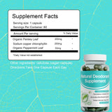 Mujruko Chlorophyll Capsules with fresh parsley and mint
