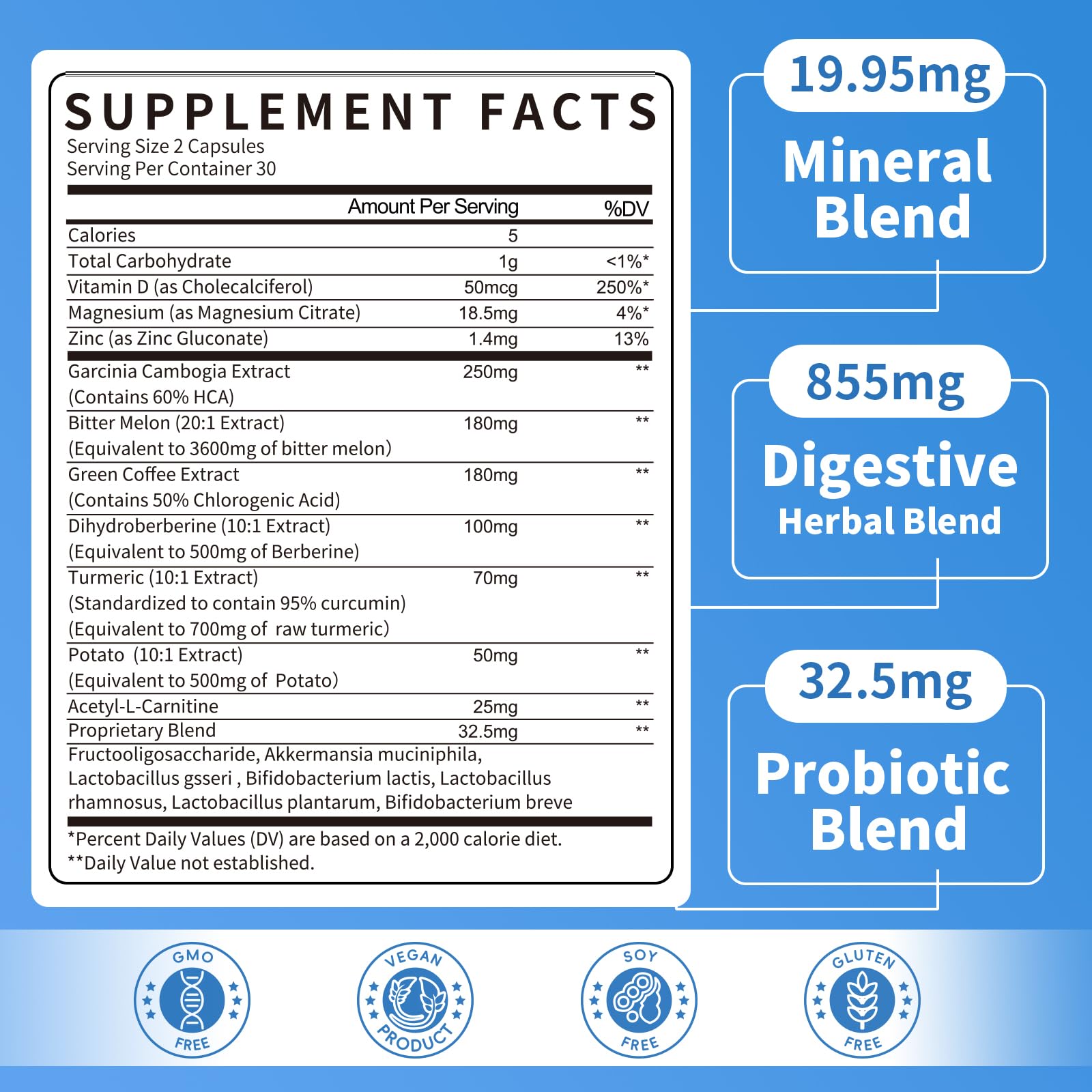 Mulittea 12-in-1 daily Supplement side view