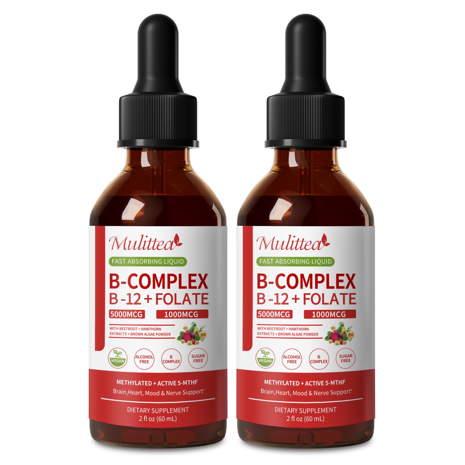 Mulittea B-Complex Liquid Drops bottle front view