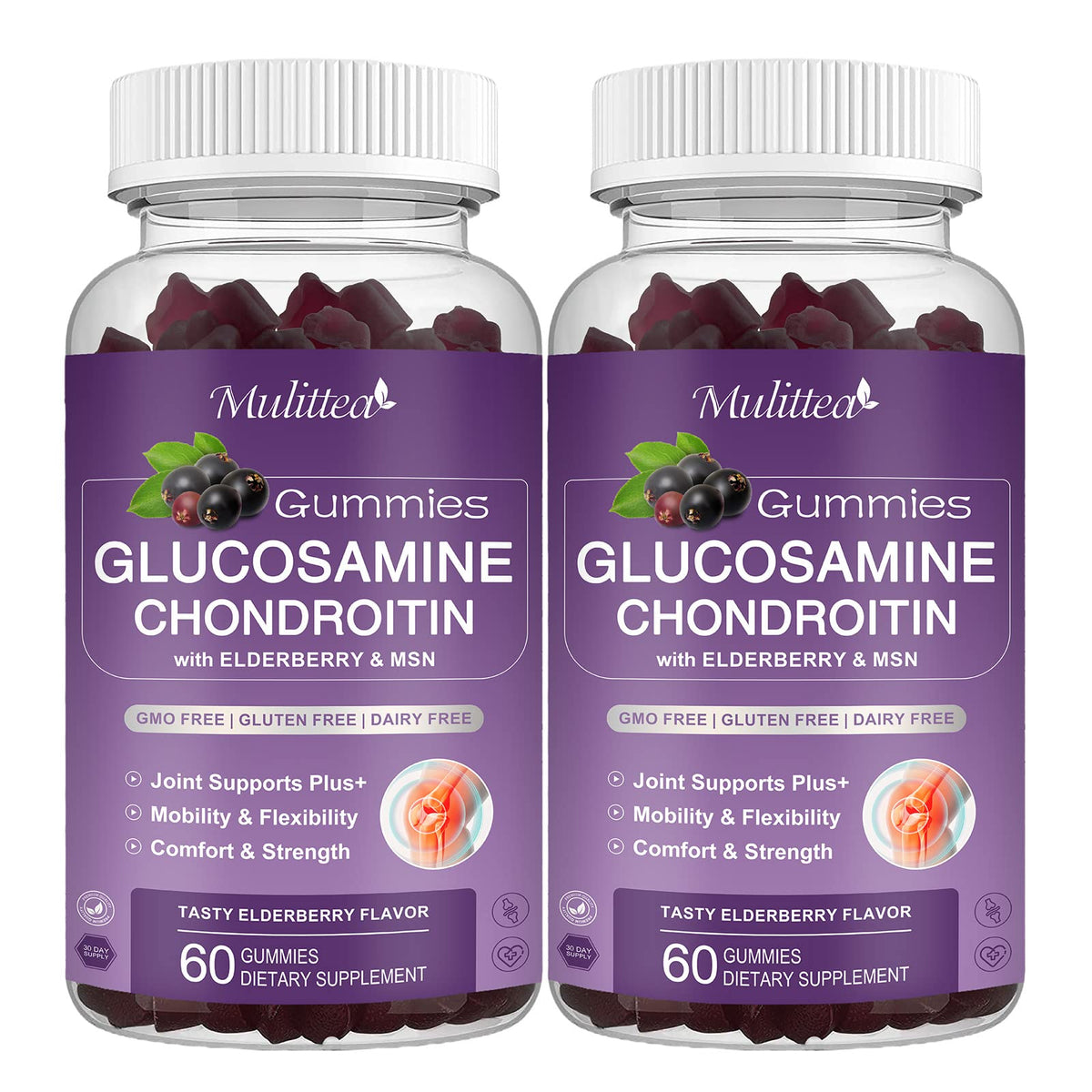 Mulittea Glucosamine Chondroitin Gummies front view