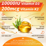 Mulittea Vitamin D3 + K2 MK7 Supplement bottle with label