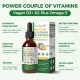Mulittea Vitamin D3 + K2 MK7 supplement ingredients list