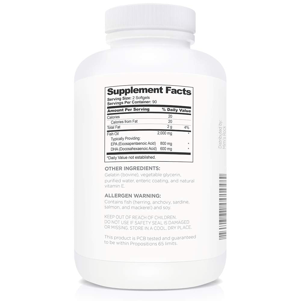 Multiform Fish Oil capsules in a clear container